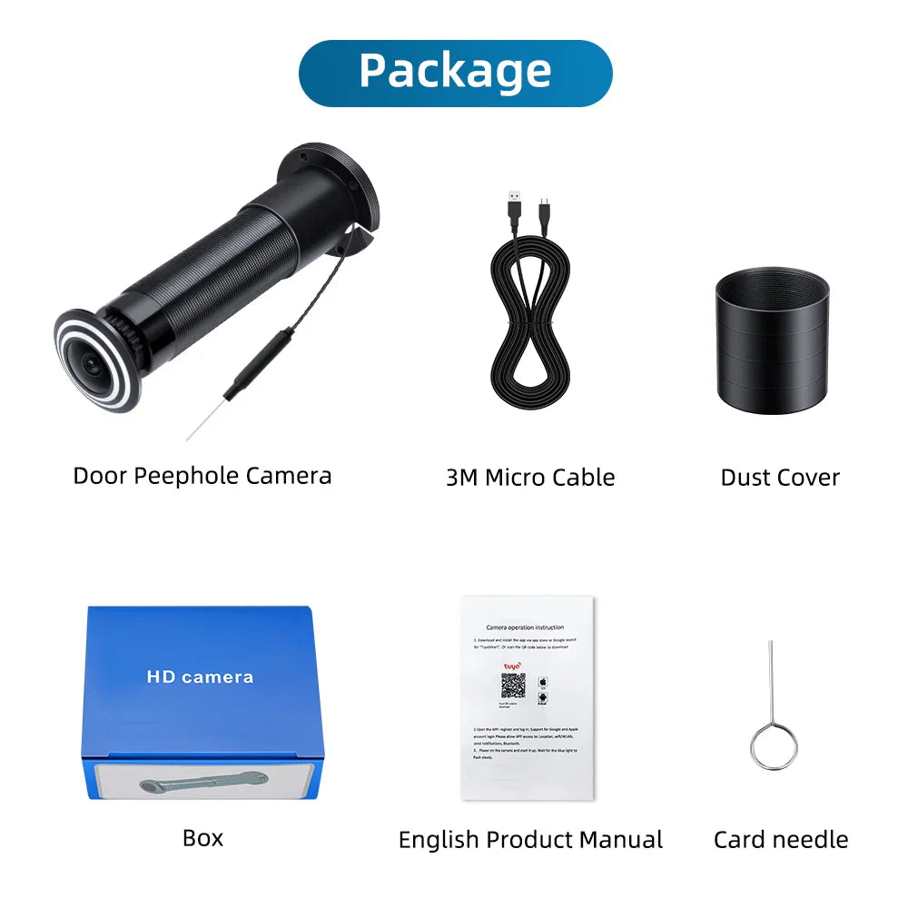 Smart Video Peephole Camera WiFi Door Viewer