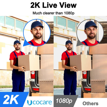 2K Wireless Video Doorbell with Chime