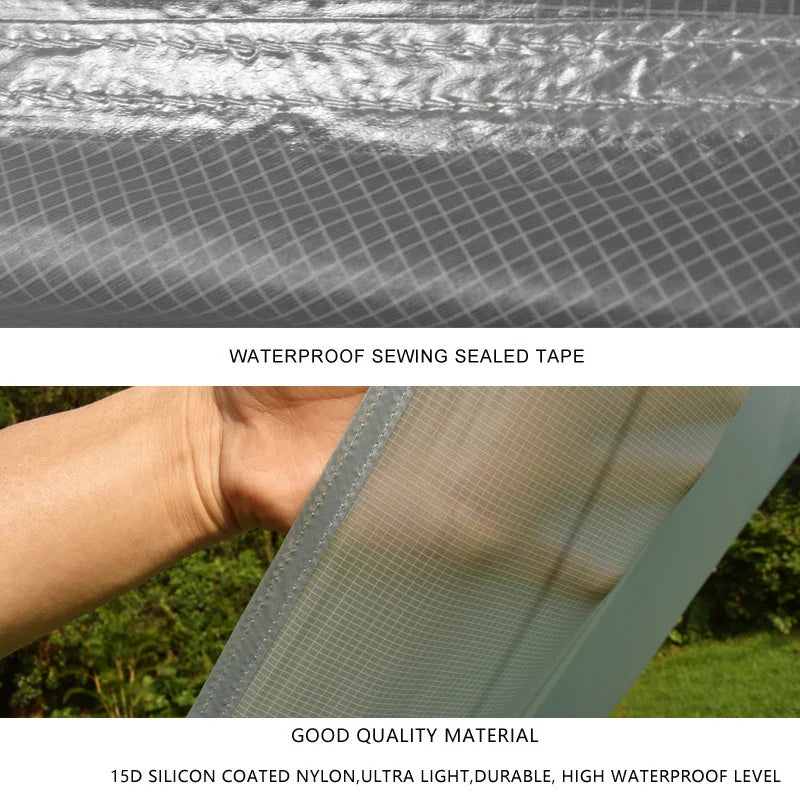 Ultra-Light Waterproof Camping Rainfly Tent Tarp Canopy (White)