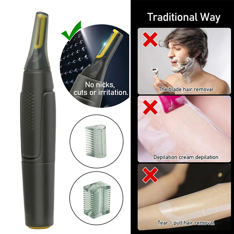 Ultra-Thin Precision Trimmer USB Rechargeable Mini Portable Black