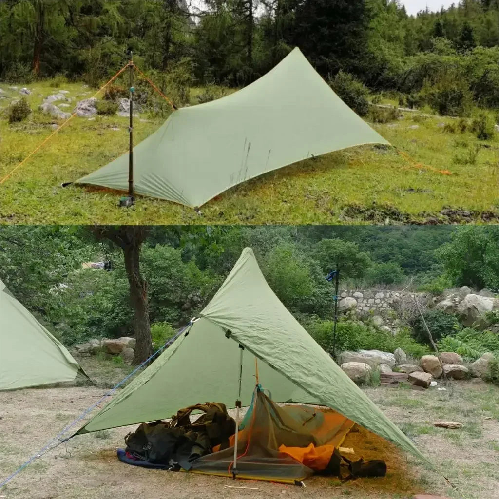 Ultralight Waterproof Flysheet Tent Shelter (Green)