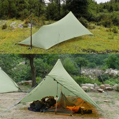 Ultralight Waterproof Flysheet Tent Shelter (Green)