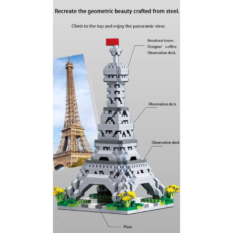 Micro Brick City Tower Puzzle for Kids and Adults