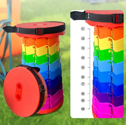 Adjustable Folding Telescopic Stool for Outdoor Travel and Fishing