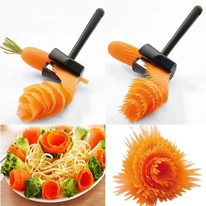Household Spiral Vegetable & Fruit Cutter – Fast & Portable Slicer