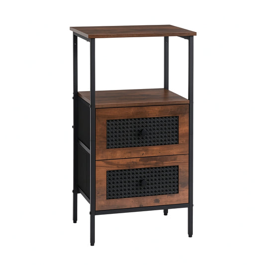 Compact Bedside Table - w/ 2 Drawers