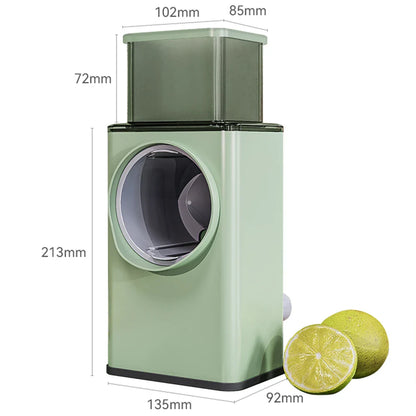 Drum Vegetable Cutter Hand-Crank Food Slicer Grater Processor
