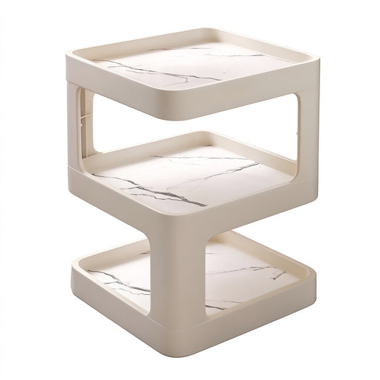 Chic Nordic-Inspired Bedside Table - Beige