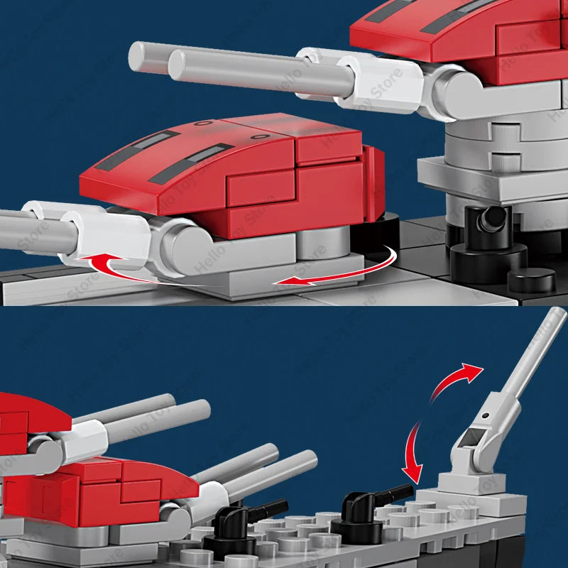 WW2 German Battleship Admiral Hipper Cruiser Model (1510PCS)