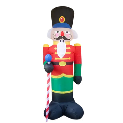 Walnut Soldier Christmas Decoration with LED Lights