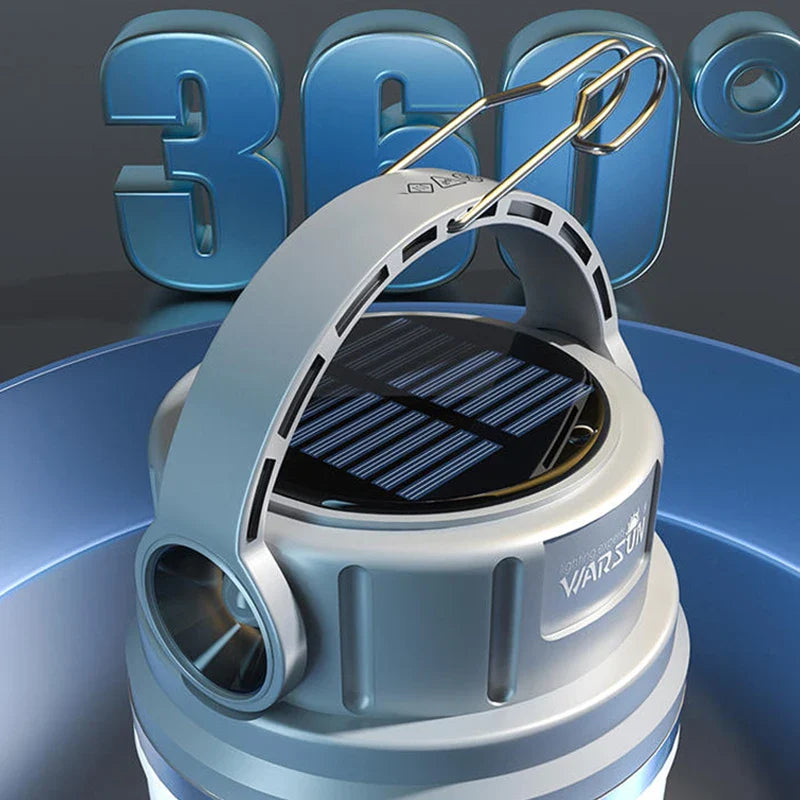 1100 Lumen Solar Rechargeable Camping Lamp Light