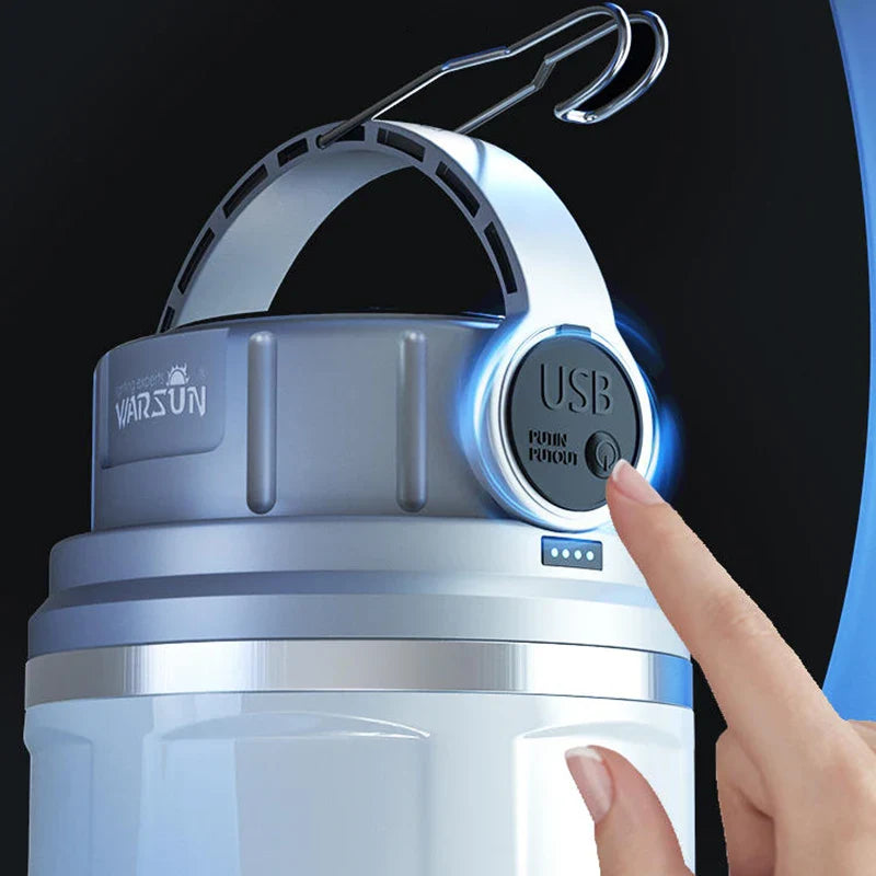 1100 Lumen Solar Rechargeable Camping Lamp Light