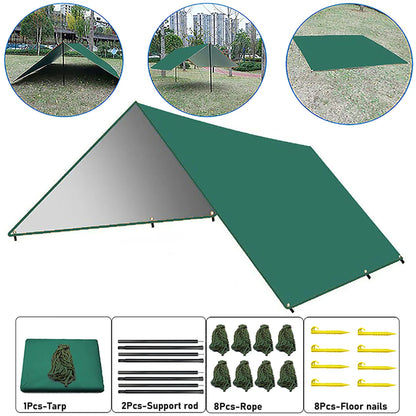 Waterproof Camping Tarp Sunshade UV Protection Tent (Green)