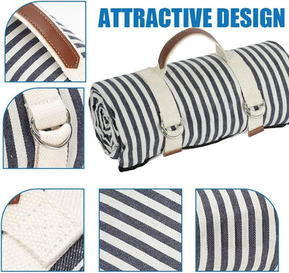 Waterproof Picnic Blanket with Carry Strap for Outdoor Activities