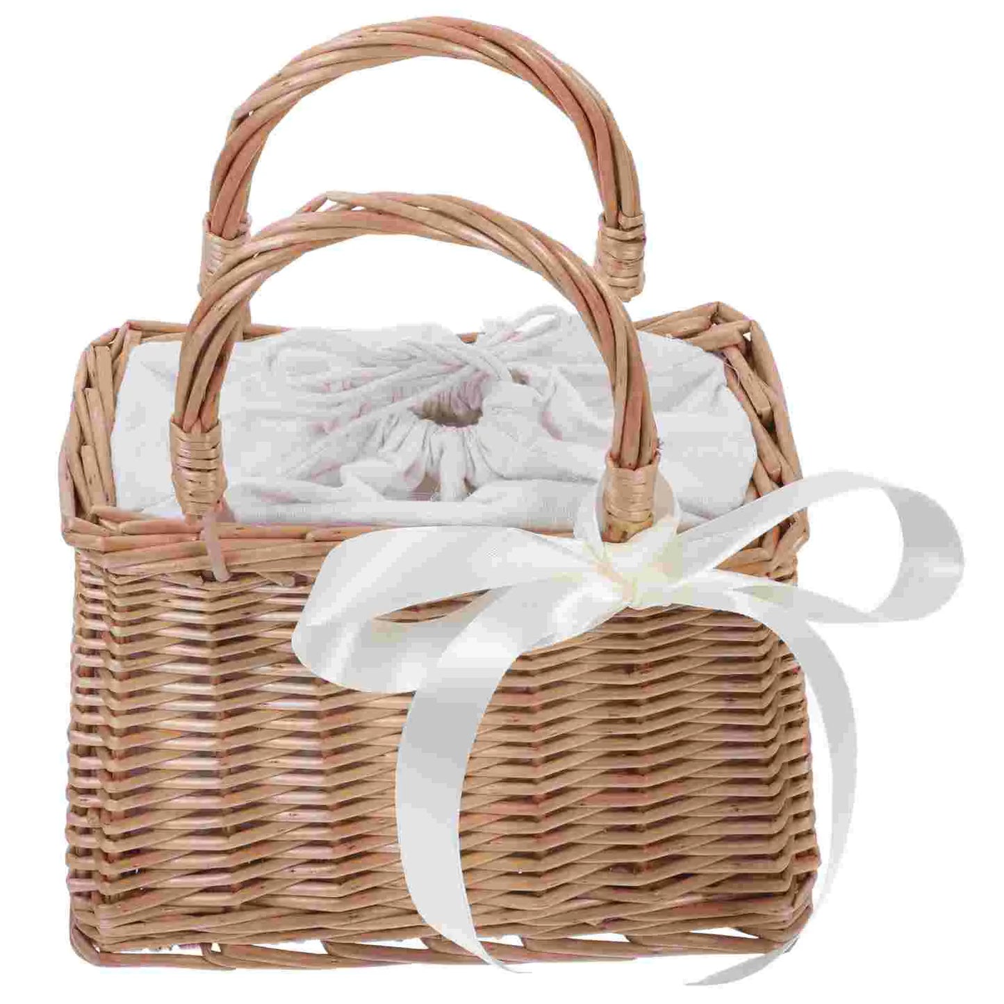 Portable Woven Delicate Rattan Flower Basket