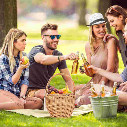 Wicker Picnic Basket Decorative Flower Hamper