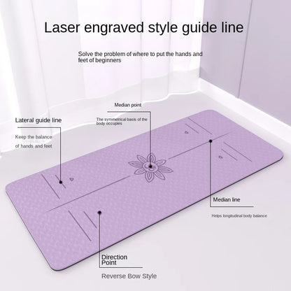 Thickened TPE Yoga Mat for Home Gym