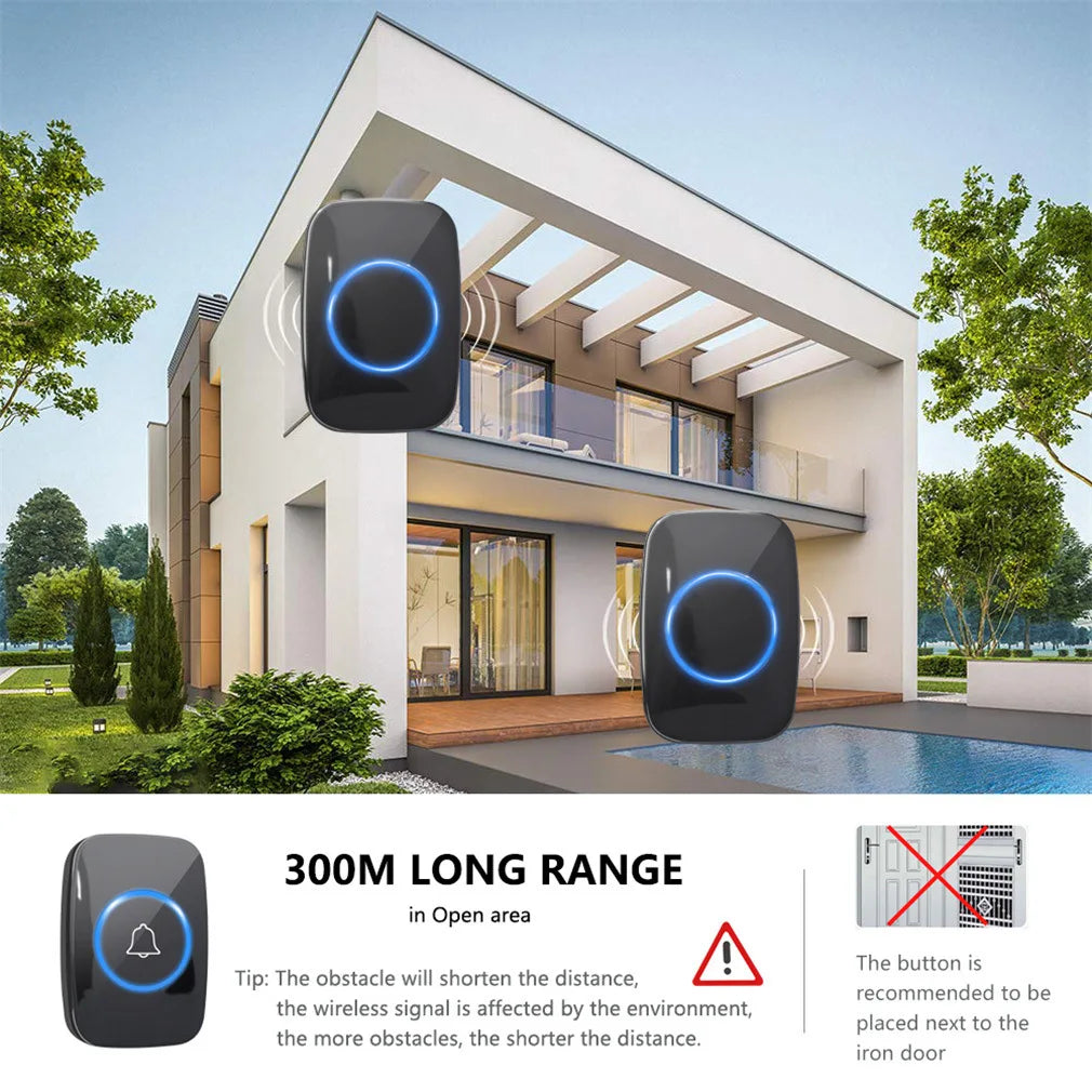 Wireless Waterproof Doorbell (300M Range)