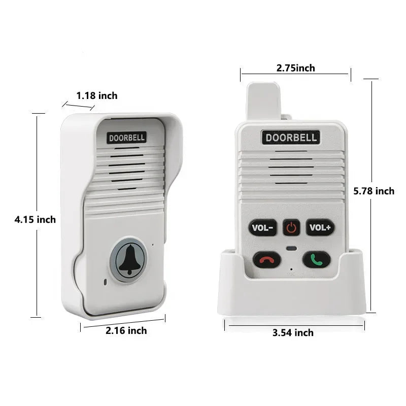Wireless Voice Duplex Intercom Doorbell (200M Range)