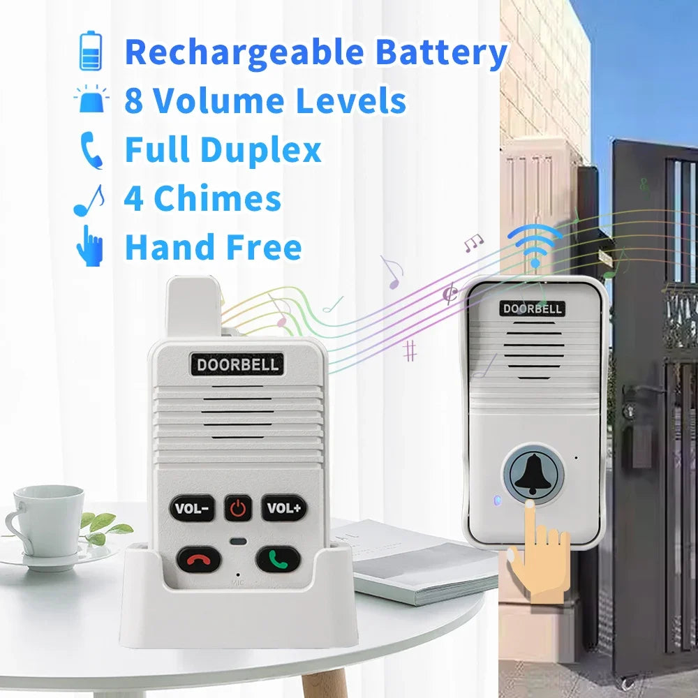 Wireless Voice Duplex Intercom Doorbell (200M Range)