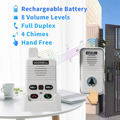Wireless Voice Duplex Intercom Doorbell (200M Range)