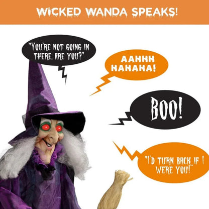 Voice-Activated Glowing Witch Ghost Halloween Decor