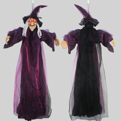 Voice-Activated Glowing Witch Ghost Halloween Decor