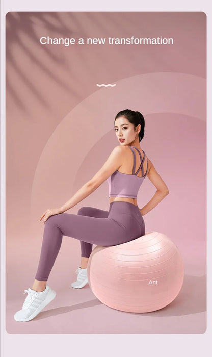 Yoga Ball Anti-Burst with Pump Stability & Balance