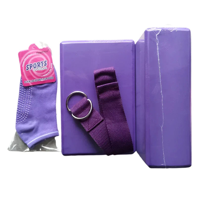 Yoga Block and Belt Set for Fitness Training