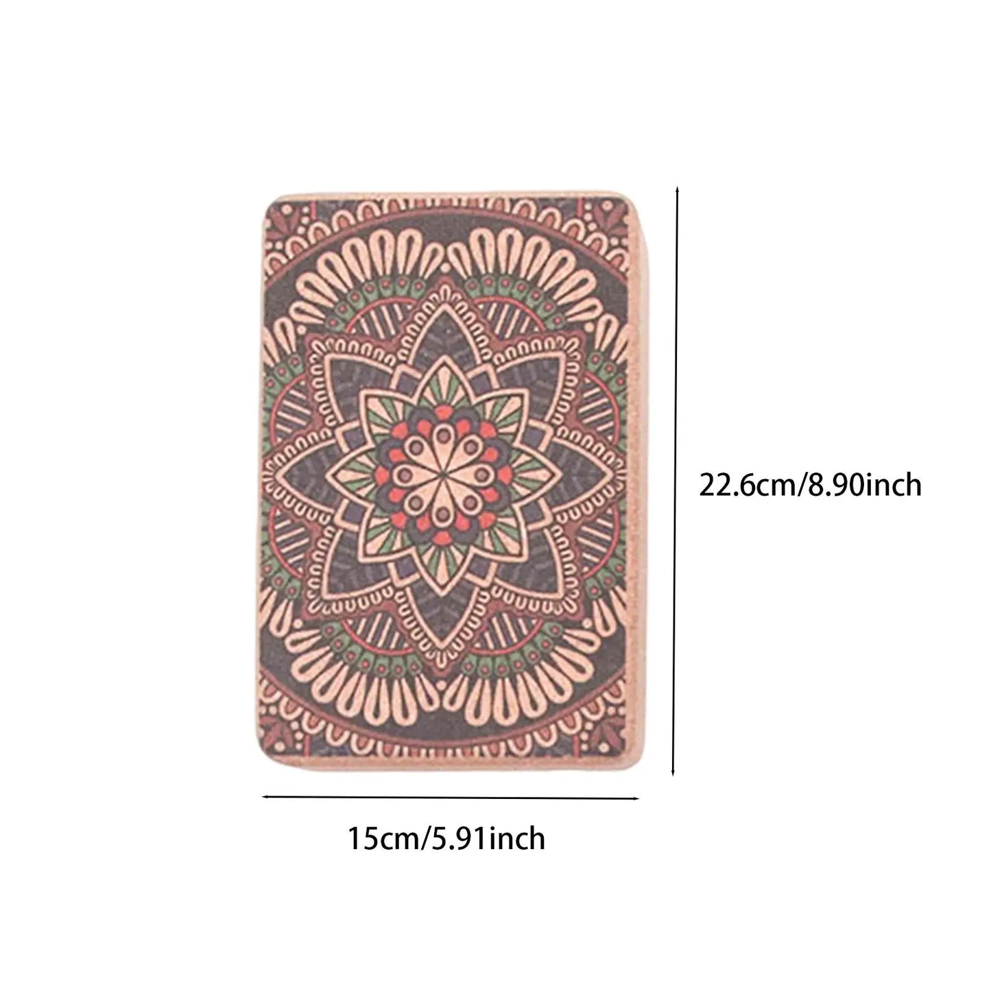 Non-Slip Cork Yoga Block for Flexibility & Support (Pink)