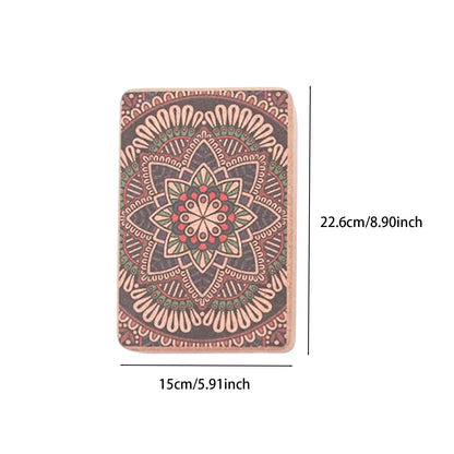 Non-Slip Cork Yoga Block for Flexibility & Support (Pink)