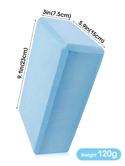 Yoga Blocks Foam Brick for Pilates and Fitness Training (Blue)