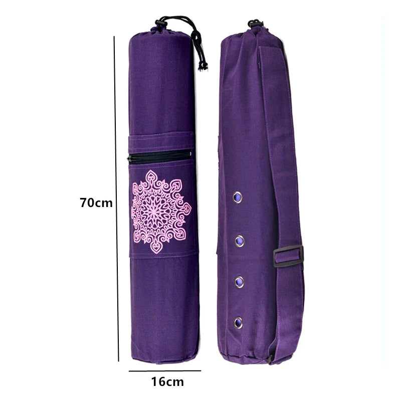 Canvas Yoga Mat Backpack with Adjustable Strap