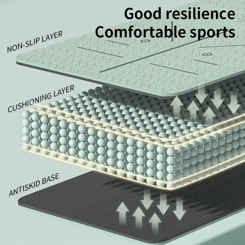 Non-Slip Yoga Mat with Carrying Strap