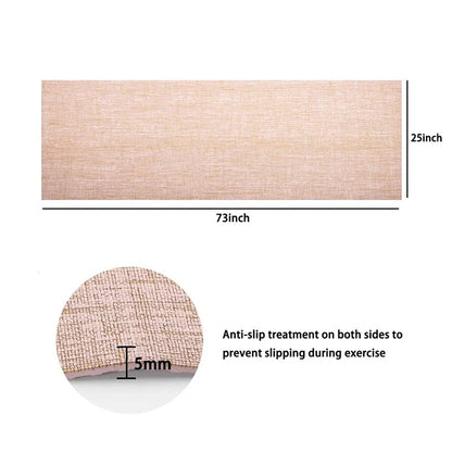 Yoga Mat Jute PVC Non-Slip Pilates Fitness Mat