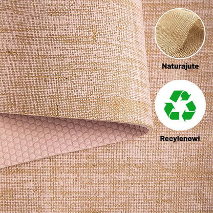 Yoga Mat Jute PVC Non-Slip Pilates Fitness Mat