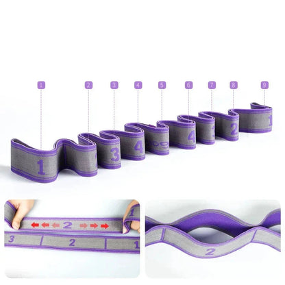 Yoga Stretch Strap Belt with Fitness Resistance Bands