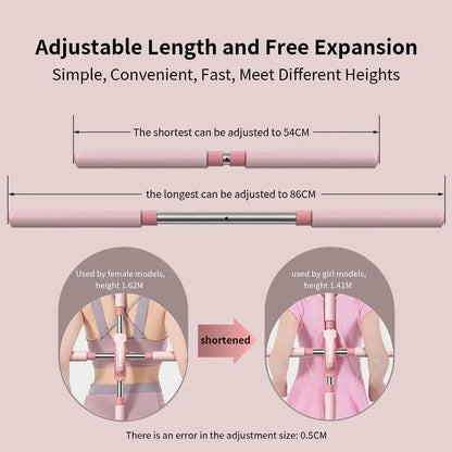 Yoga Stick Hunchback Corrector – 80cm Adjustable