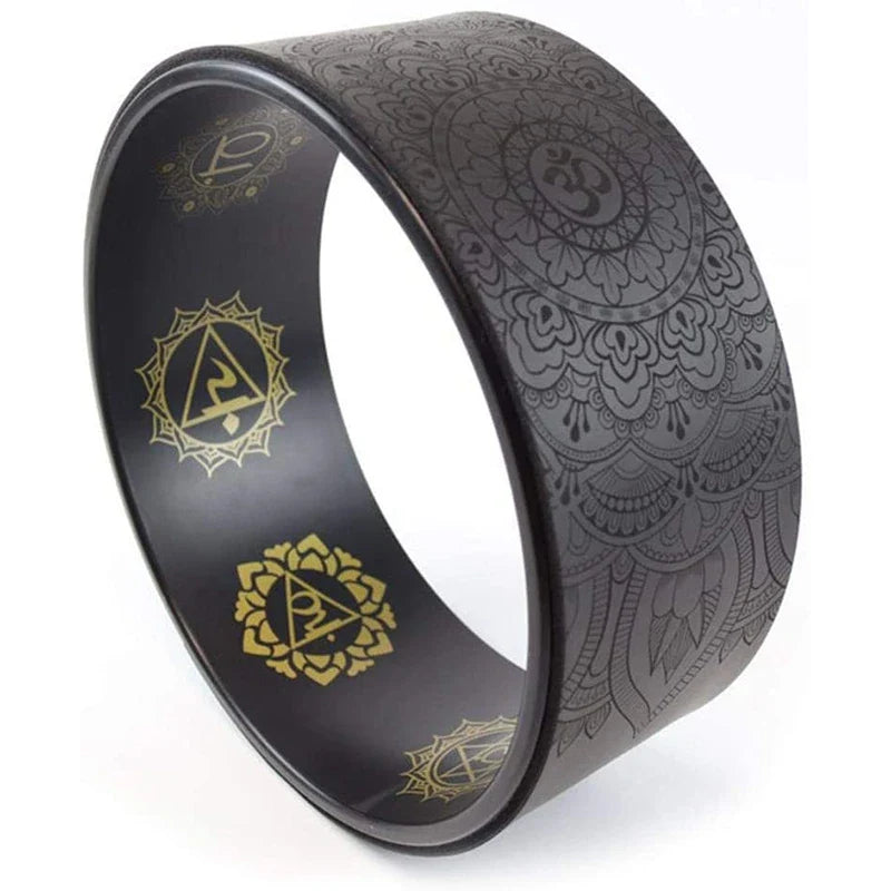Yoga Wheel with Mandala Pattern