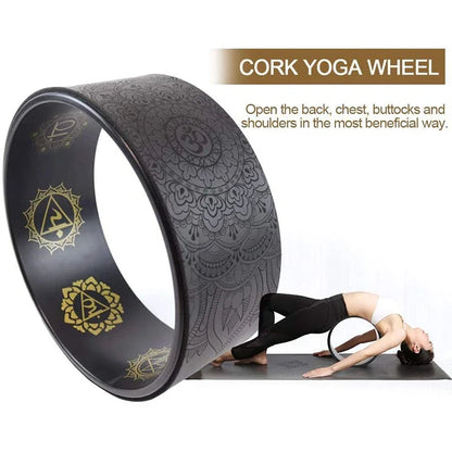 Yoga Wheel with Mandala Pattern