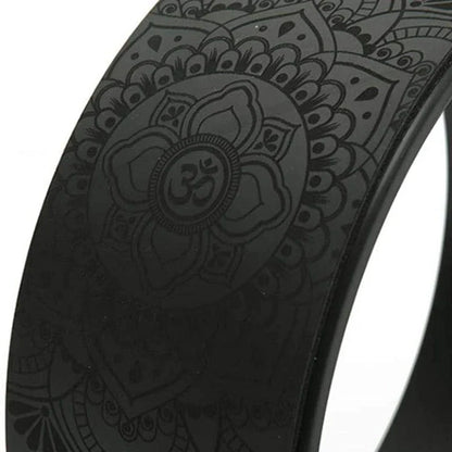 Yoga Wheel with Mandala Pattern