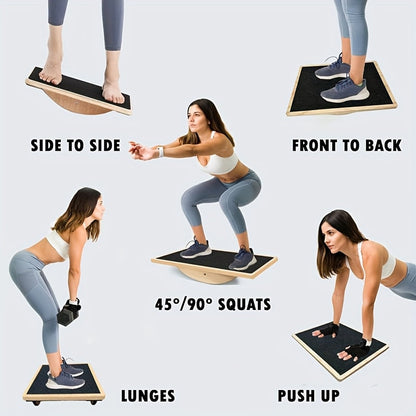 Wooden Balance Fitness Board for Adults