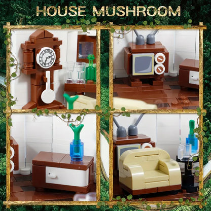 Mushroom House Building Blocks