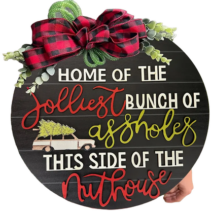 Festive 3D Christmas Door Sign