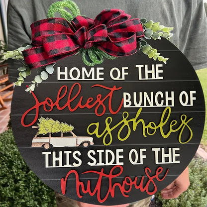 Festive 3D Christmas Door Sign