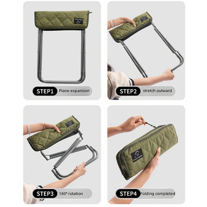 Folding Aluminum Stool with Carry Bag