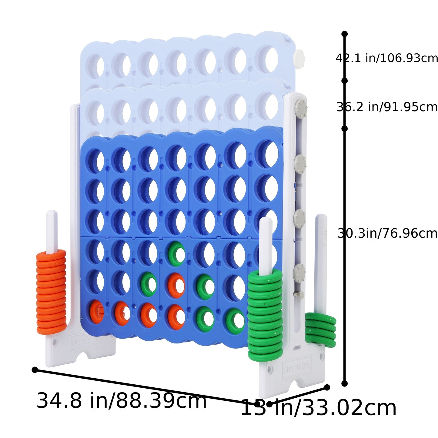 Height Adjustable Giant 4-in-A-Row Game Set