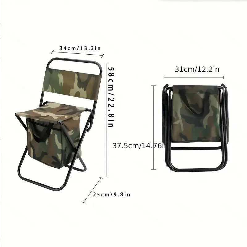 Portable Folding Camping Chair - Camouflage