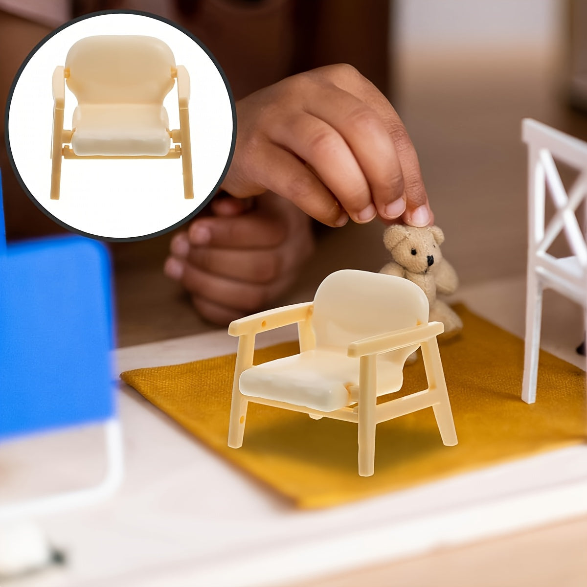 Mini Table and Chair Set for Miniature Décor (3 pcs)