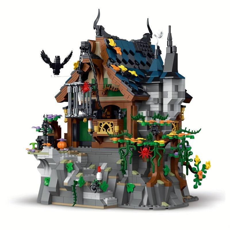 1964pcs Enchanted Medieval Witch House - LED Light-Up
